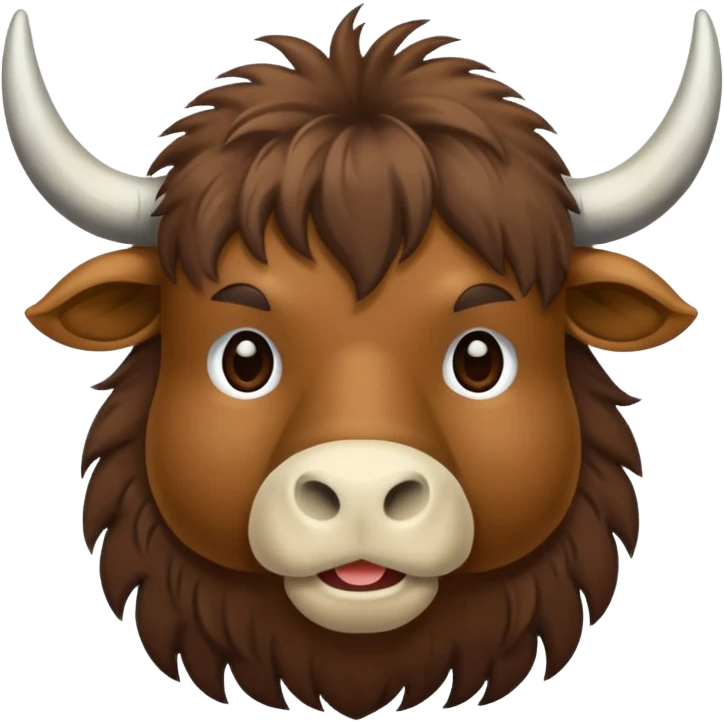 A shaven yak emoji