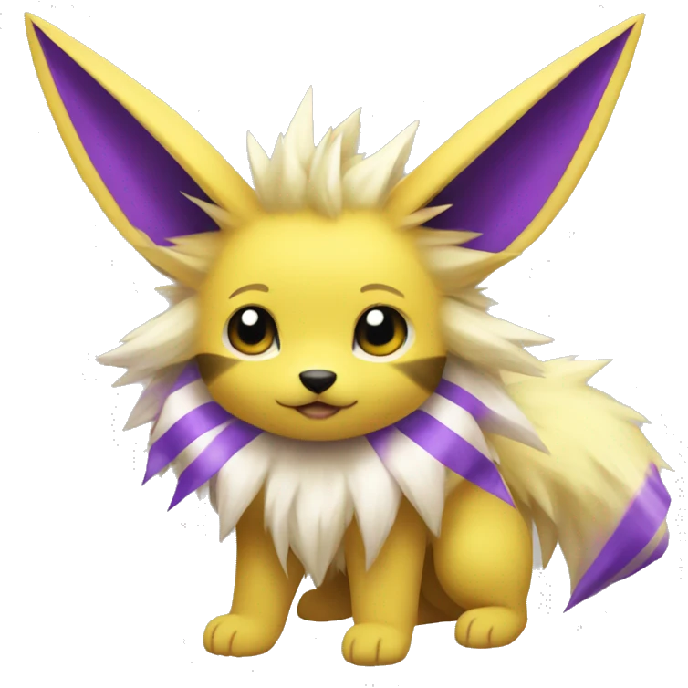 Jolteon with purple stripes emoji