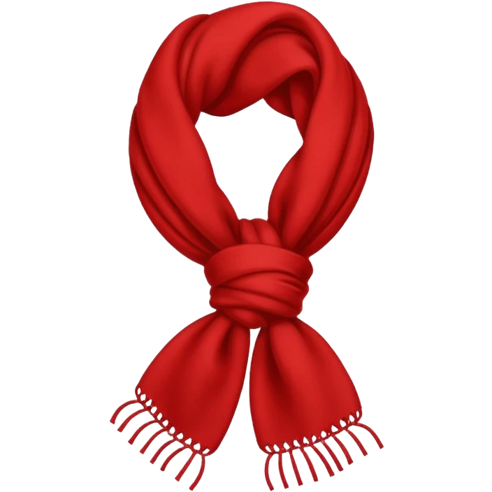 red tied scarf, simple emoji
