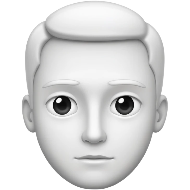 monochrome portrait of a man smaller eyes emoji