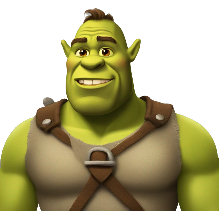 Muscular shrek handsome emoji