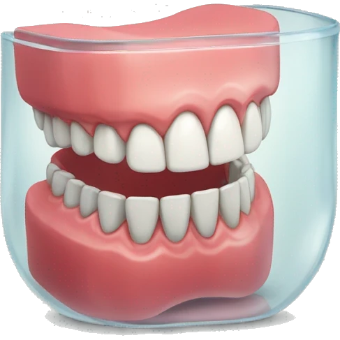 dentures in glass emoji