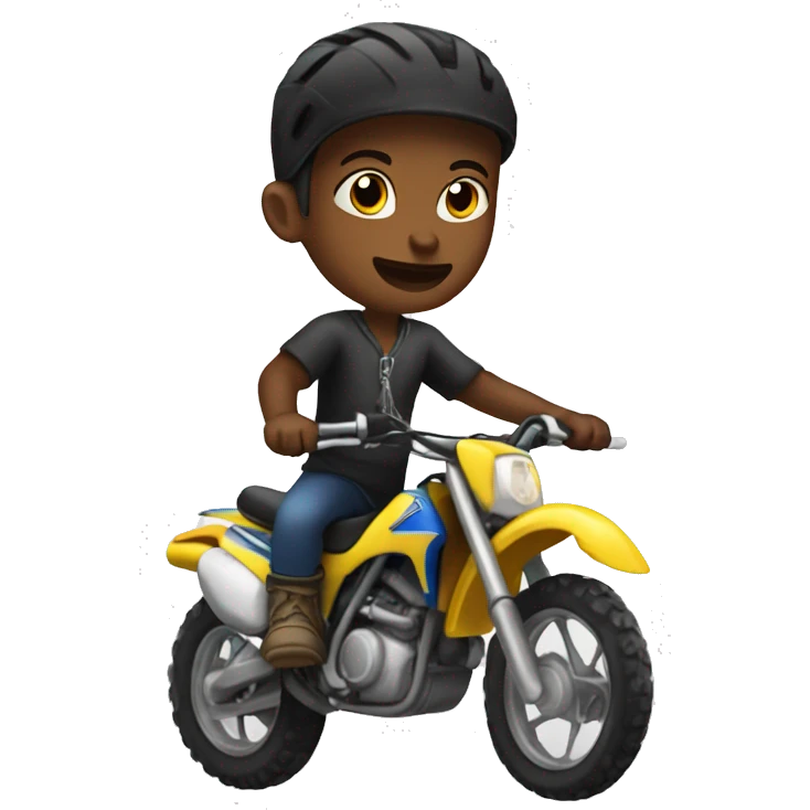 Kid on dirtbike emoji