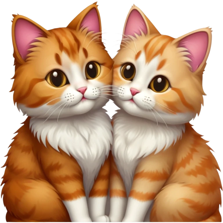 Cat kissing another cat emoji
