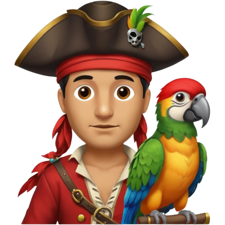 pirate and parrot emoji