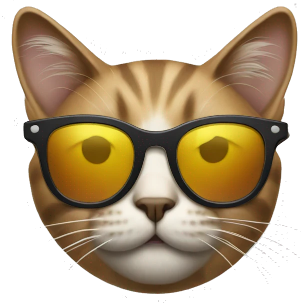 Cat with sunglasses emoji