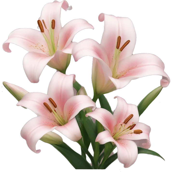 light pink lilies  emoji
