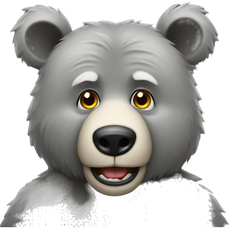 realistic-grey-bear-crazy  emoji