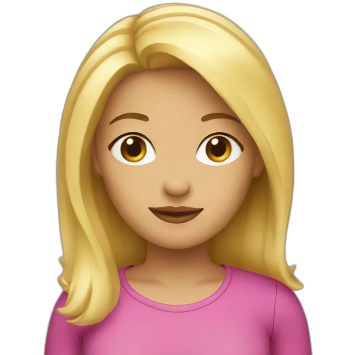 Fille blonde emoji