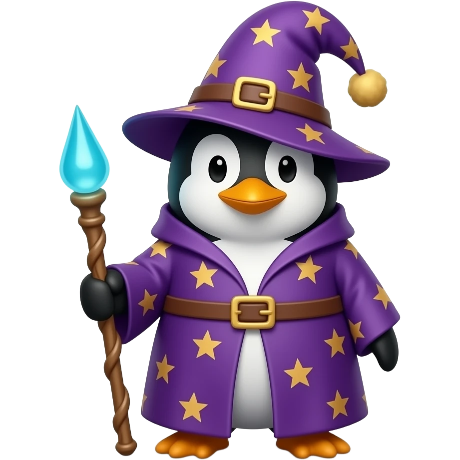 Penguin Wizard emoji
