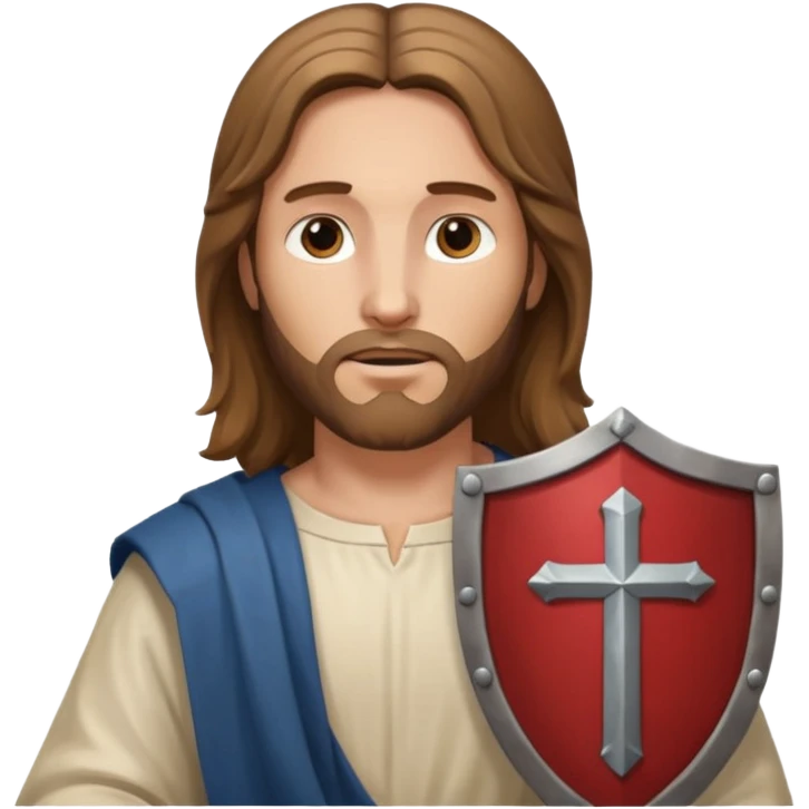 иисус  христос с щитом  emoji