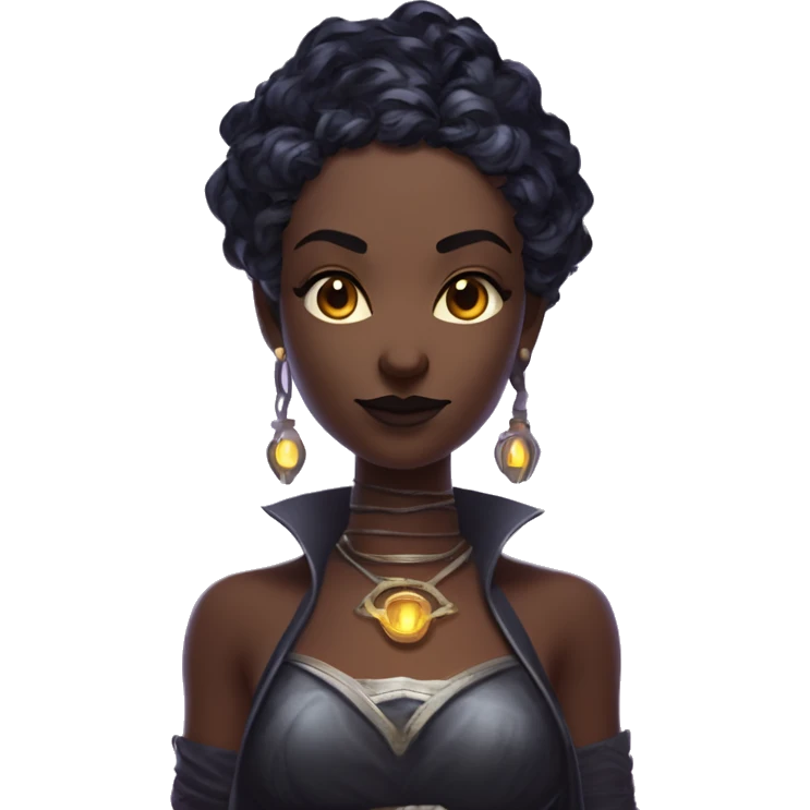 "Technomancy is the use of magic or mystical powers to control and manipulate technology” + "It's kind of like cyberpunk magic or how in some games, characters hack into systems using magic." 🖥️⚡🧙‍♂️ Make a ancient vampire technomancy goddess emoji