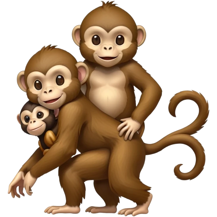 Create an emoji of a large bird flying fast, with a small, cheerful monkey sitting on its back. The bird looks majestic and focused, with vibrant feathers, while the monkey is playful, smiling, and holding on tight. emoji