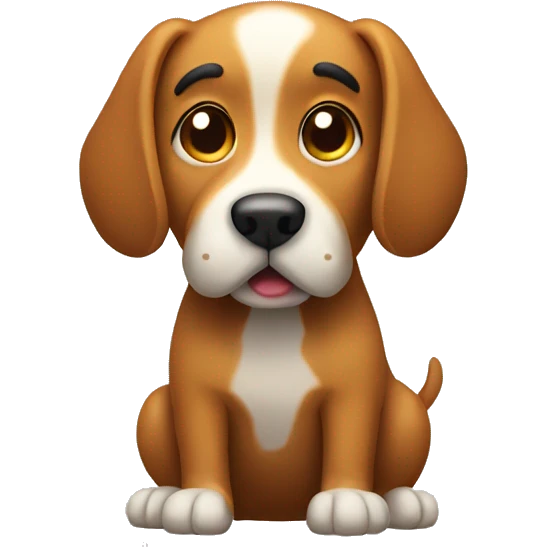 Dog pooping emoji