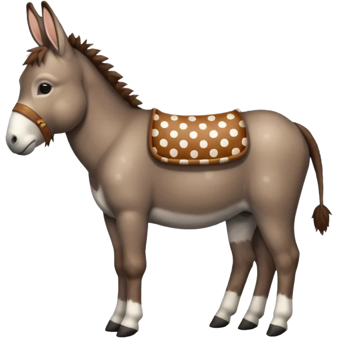 polka dots donkey full body emoji