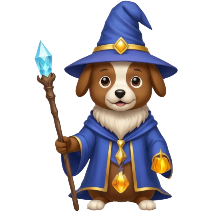 Dog wizard emoji