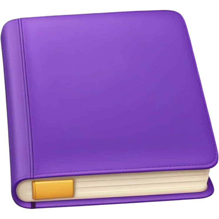 single closed book with purple cover, emoji style emoji