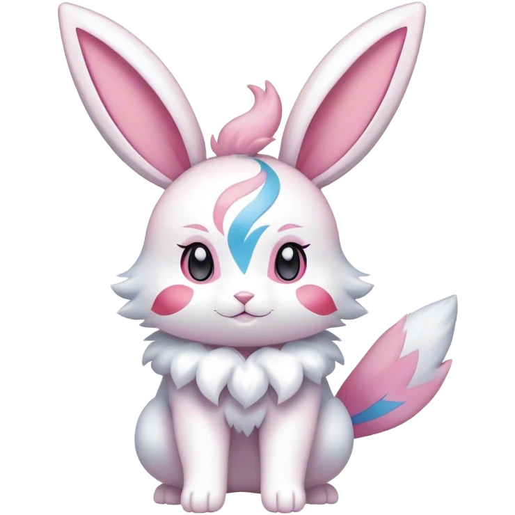 Sylveon-Bunny-Pokémon full body emoji