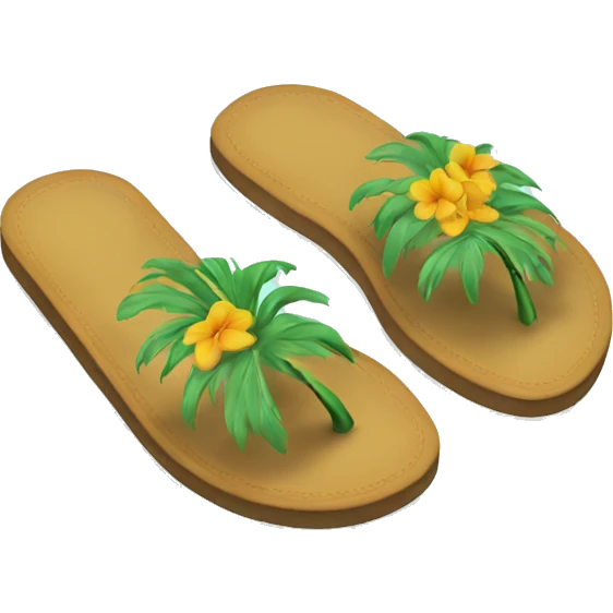 Tropical beach sandals emoji
