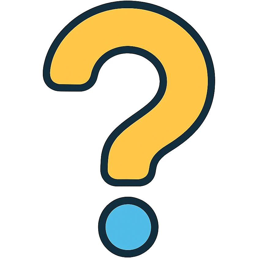 question mark icon with rounded style emoji