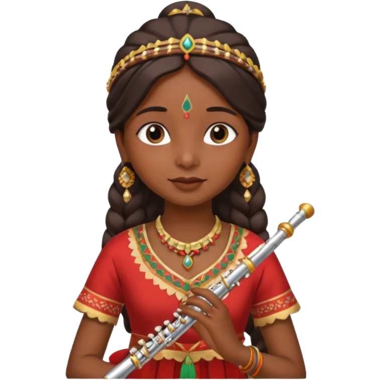 Indian Girl With Fluteü emoji