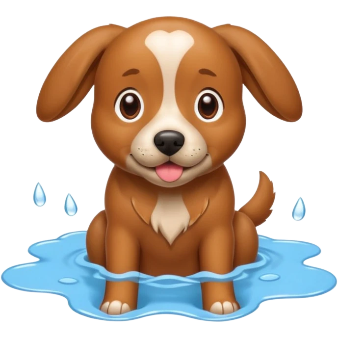 Make a cute brown dog i a pledd emoji