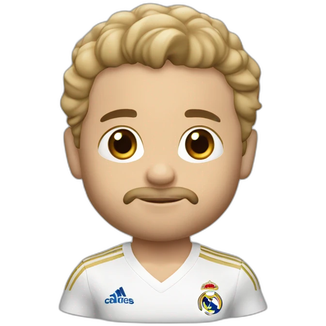 Bebé rubio pelo muy corto Del Real Madrid  emoji