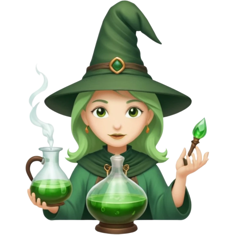 green witch cooking potion emoji