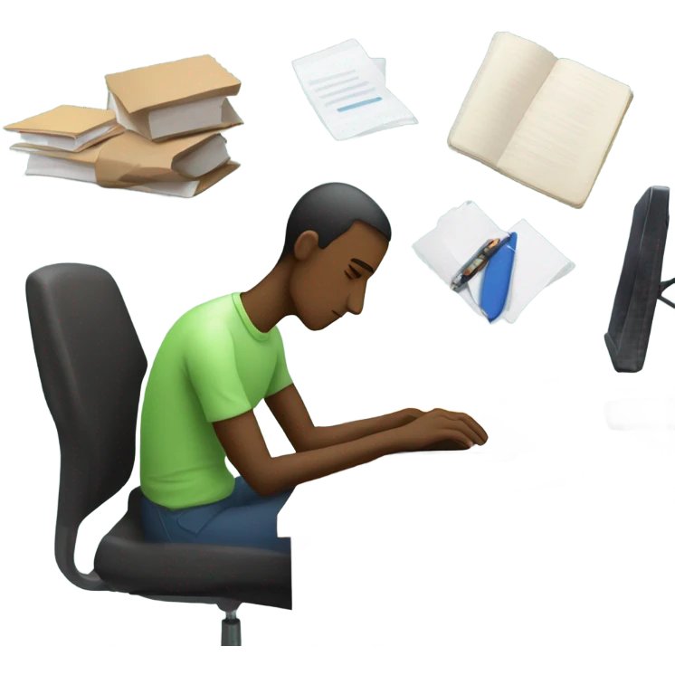 Sleepy at work emoji