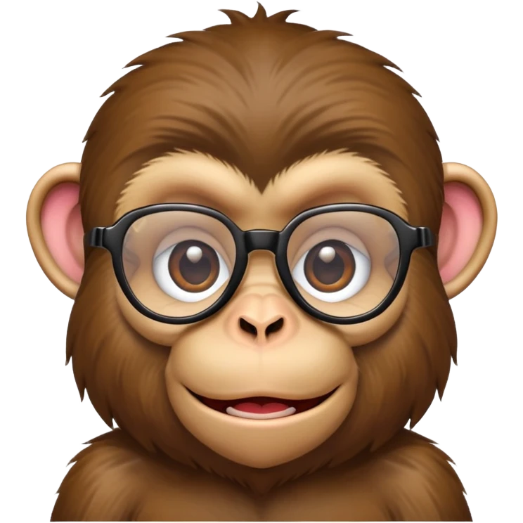 Nerd monkey emoji