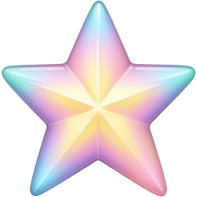 Pastel transparent star emoji