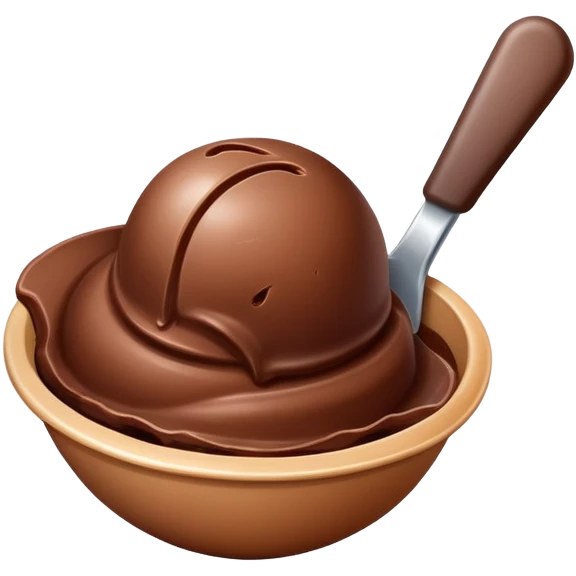 chocolate ice cream emoji