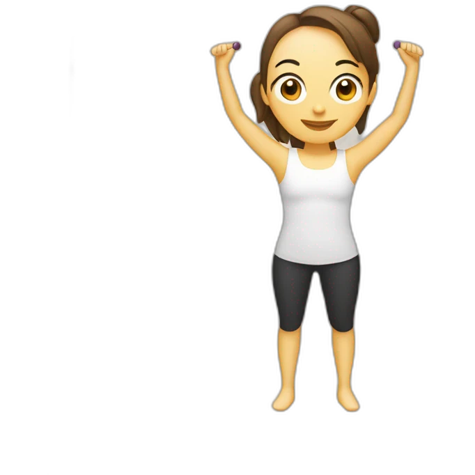 Chica blanca pilates stik emoji