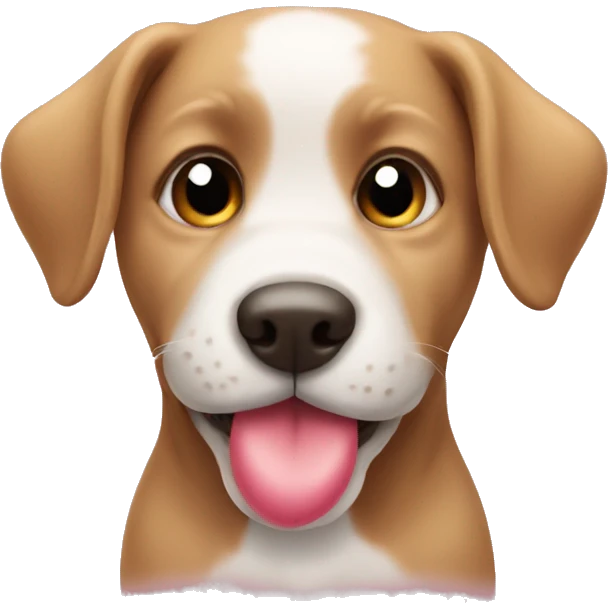 puppy with a heart shaped nose emoji