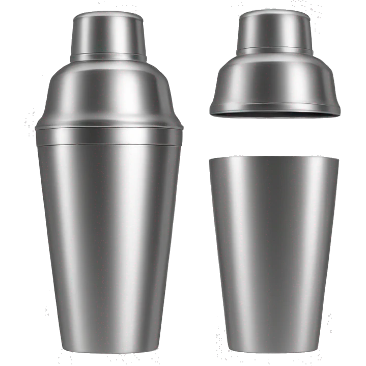Metal Boston cocktail shaker emoji