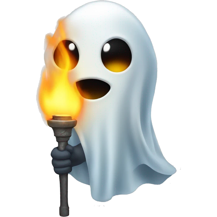 ghost with a torch emoji