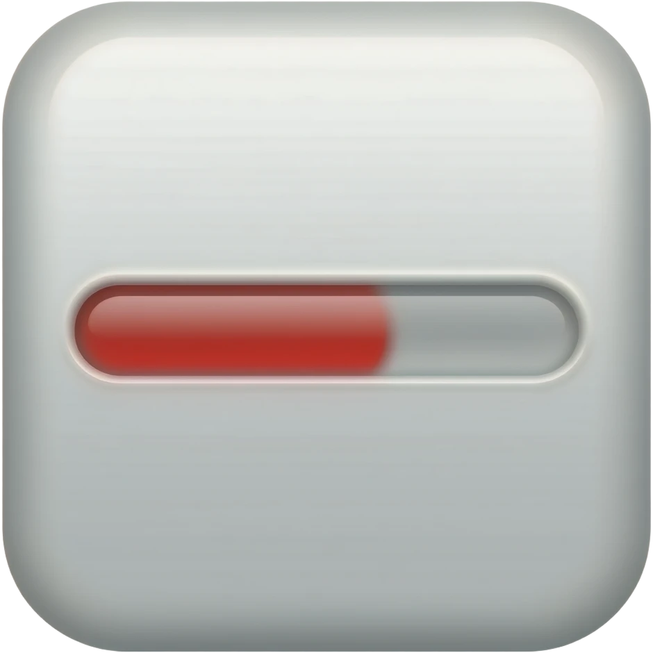 Emoji  de una barra en roja que que este por llenarse emoji