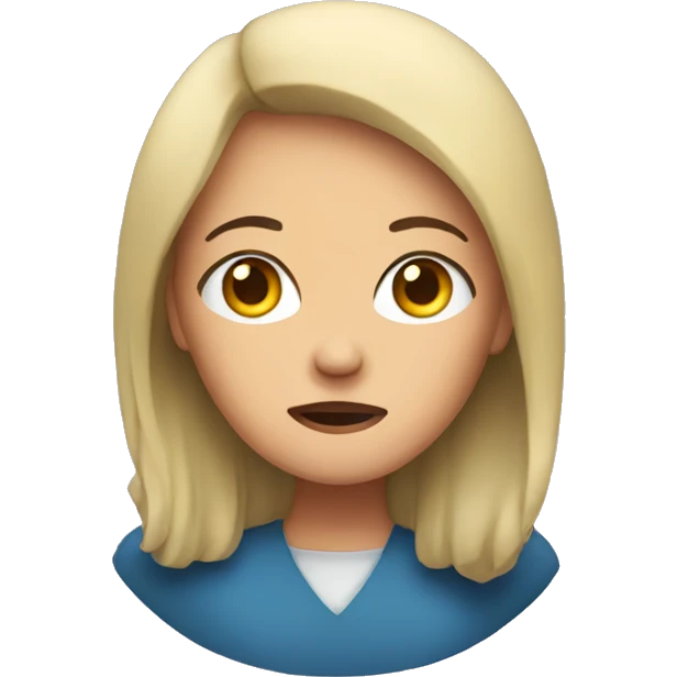 A woman who is sick emoji