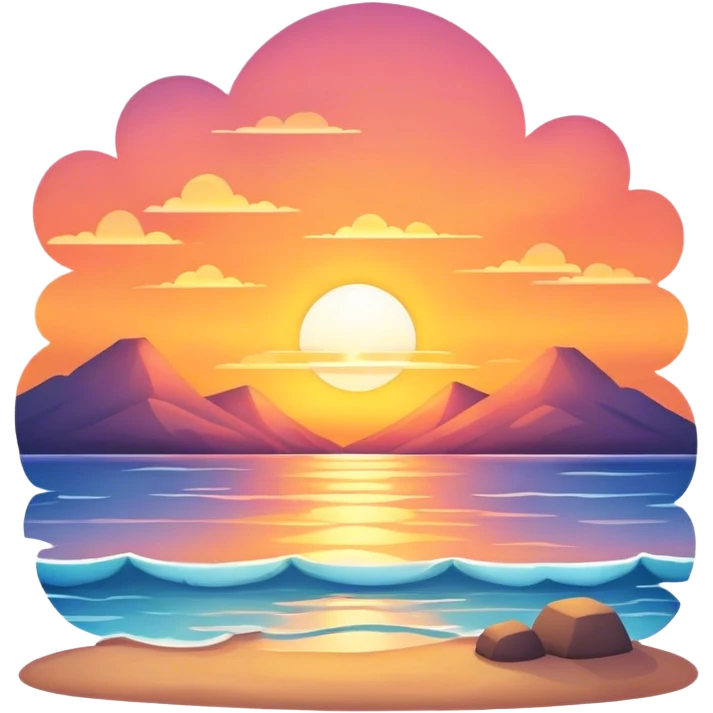 beautiful sunset emoji
