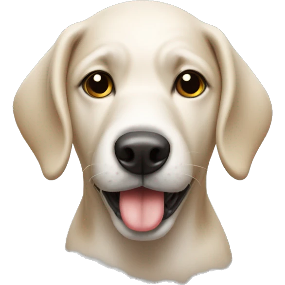 Chien avec une glace emoji