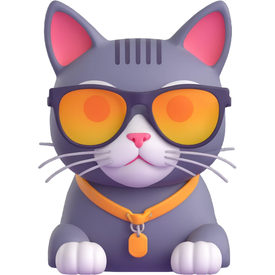 cat wearing sunglasses emoji