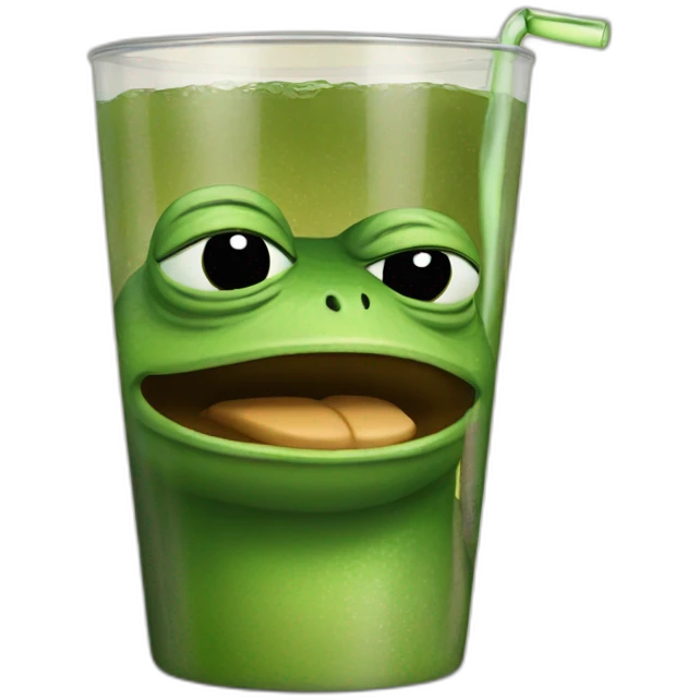 Pepe the frog drinking mate emoji