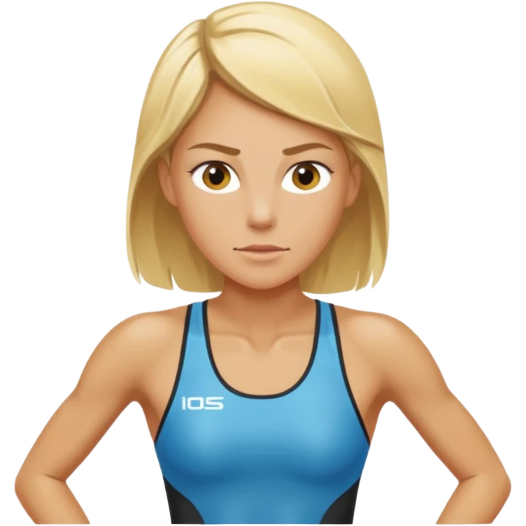 Blonde girl triathlete emoji