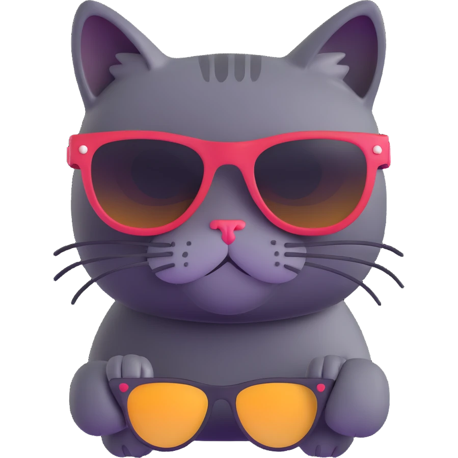 cat wearing sunglasses emoji