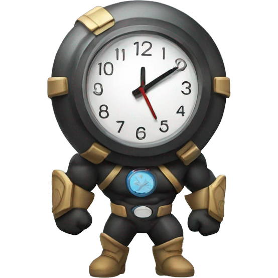 clock themed super hero emoji