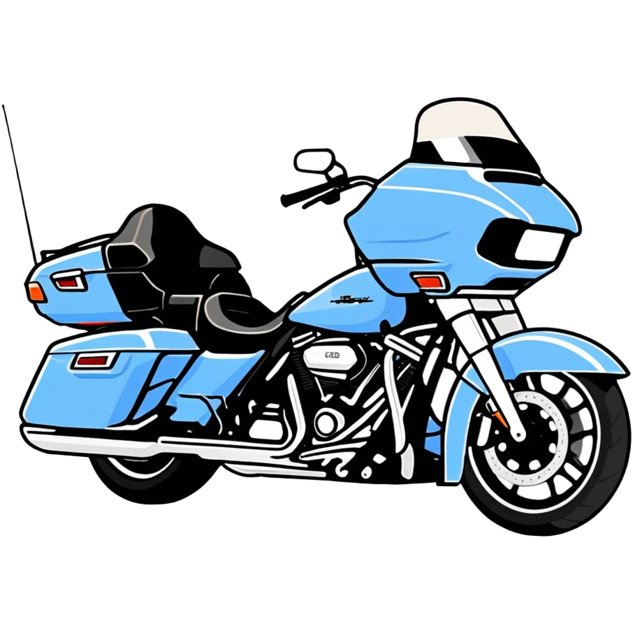 Harley road glide black emoji