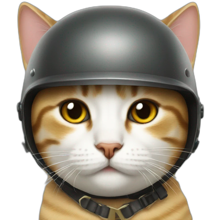 Cat with german helmet emoji