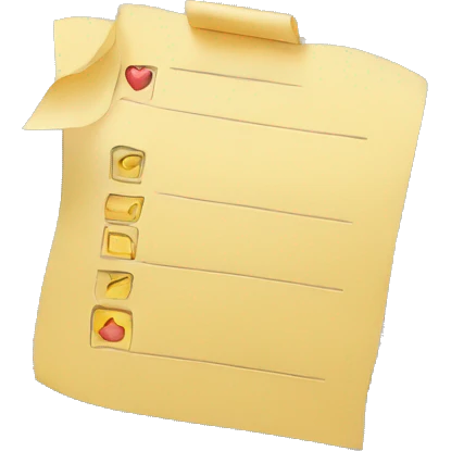 A checklist with 1 tick marks emoji