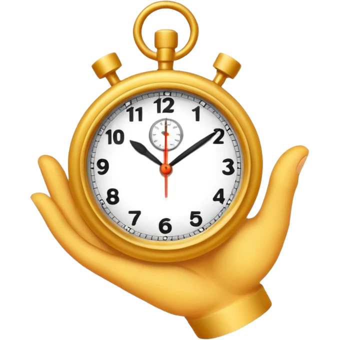 Hand clock emoji