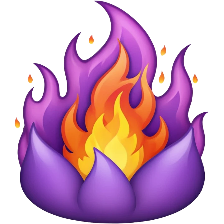 plain purple fire emoji